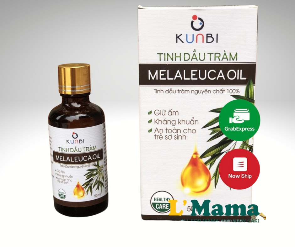 Tinh dầu tràm nguyên chất kunbi chai 50ml an toàn cho trẻ sơ sinh