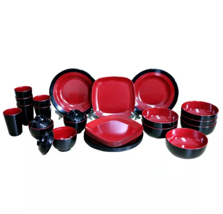 MELAMIN NEW SET 30PCS GOLDEN DRAGON