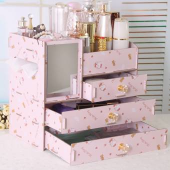 TỦ TRANG ĐIỂM ĐỰNG MỸ PHẨM KÈM GƯƠNG CAO CẤP - TỦ GỖ LẮP RÁP CÓ HỌC ĐỰNG KHĂN GIẤY RÚT THÔNG MINH TIỆN LỢI NHIỀU NGĂN ĐỰNG ĐỒ - SẮP XẾP  KHÔNG GIAN GỌN GÀNG