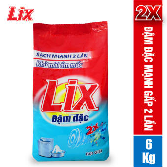 Bột Giặt Lix Extra Đậm Đặc 6Kg ED010