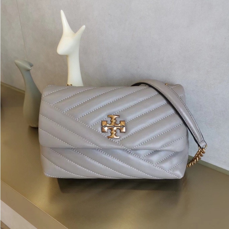 TORY BURCH Kira Chevron Small 90450 Black – luxebags singapore