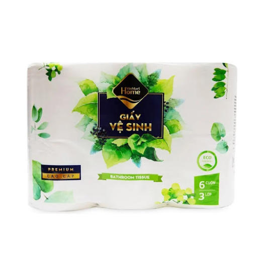 Giấy vệ sinh 3 lớp VinMart Home 6 cuộn