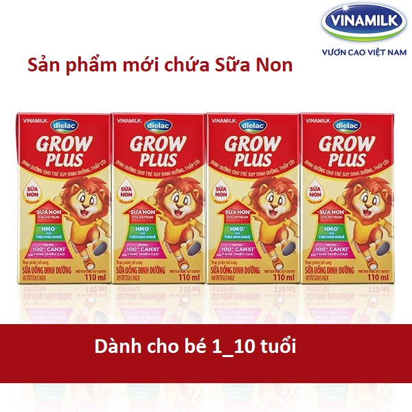 Lốc 4 hộp sữa bột pha sẵn grow plus 110ml