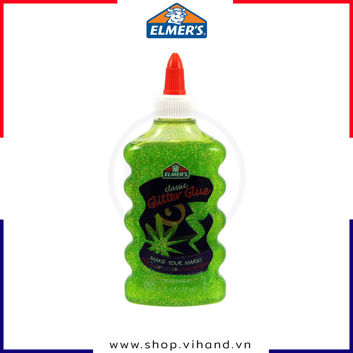 [HCM]Keo dán kim tuyến Elmer’s Glitter Glue 177.4ml - Xanh lá (Green)