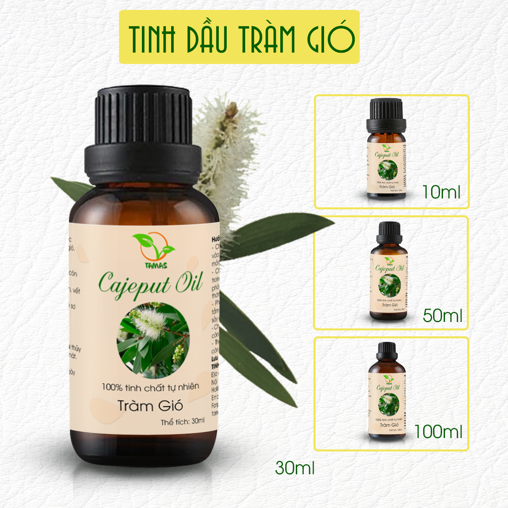 Tinh dầu tràm gió cao cấp chai 30ml, 100% nguyên chất hỗ trợ điều trị ho, giữ ấm cho bé, giúp đuổi muỗi, khử mùi, kháng khuẩn