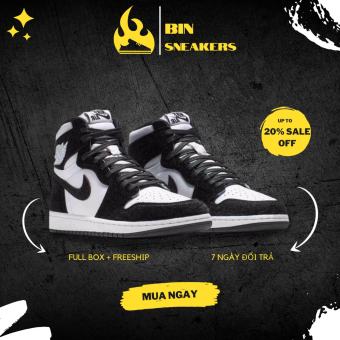 Giày Jordan Panda JD1 cao cổ màu đen trắng chuẩn 11 Full Box - Giày thể thao nam nữ Jordan Panda cổ cao cao cấp