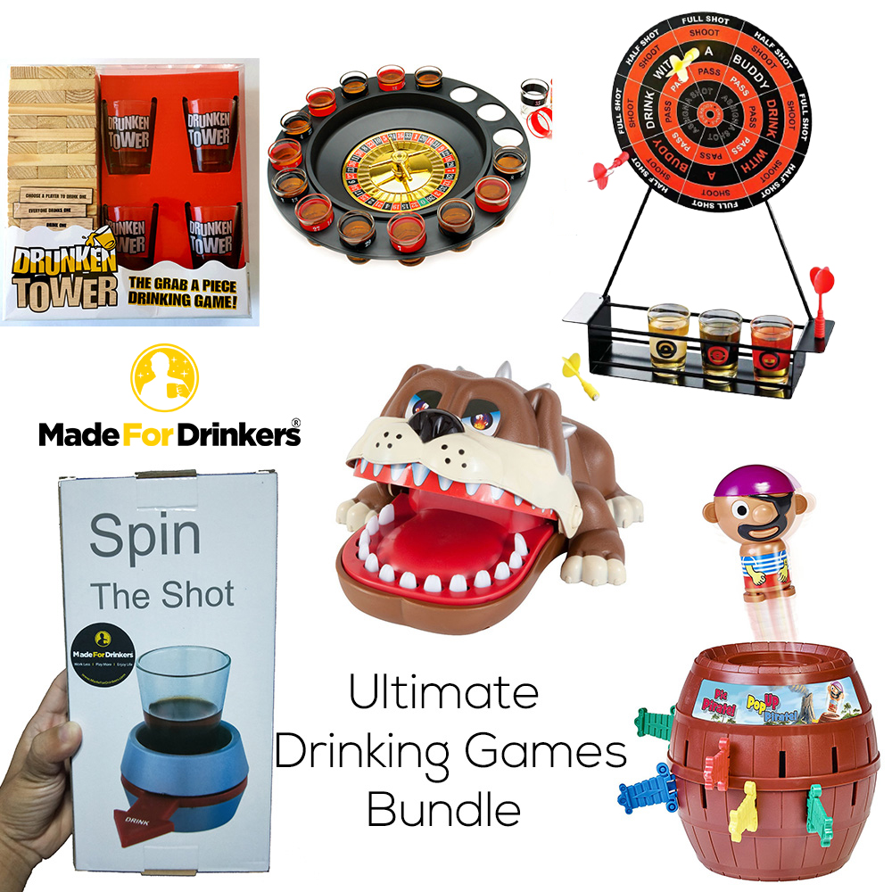 Homeware Deluxe Drunken' Tower The Grab A Piece Adult Party Game with  Exclusive Matty's Toy Stop Storage Bag - Adult Party Game