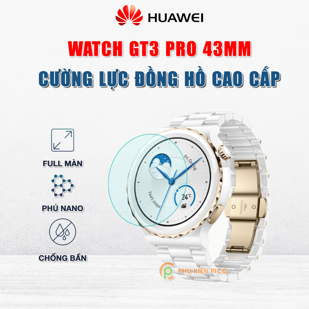 Cường lực Huawei Watch GT3 Pro 43mm full màn hình - Dán màn hình đồng hồ Huawei Watch GT3 Pro 43mm