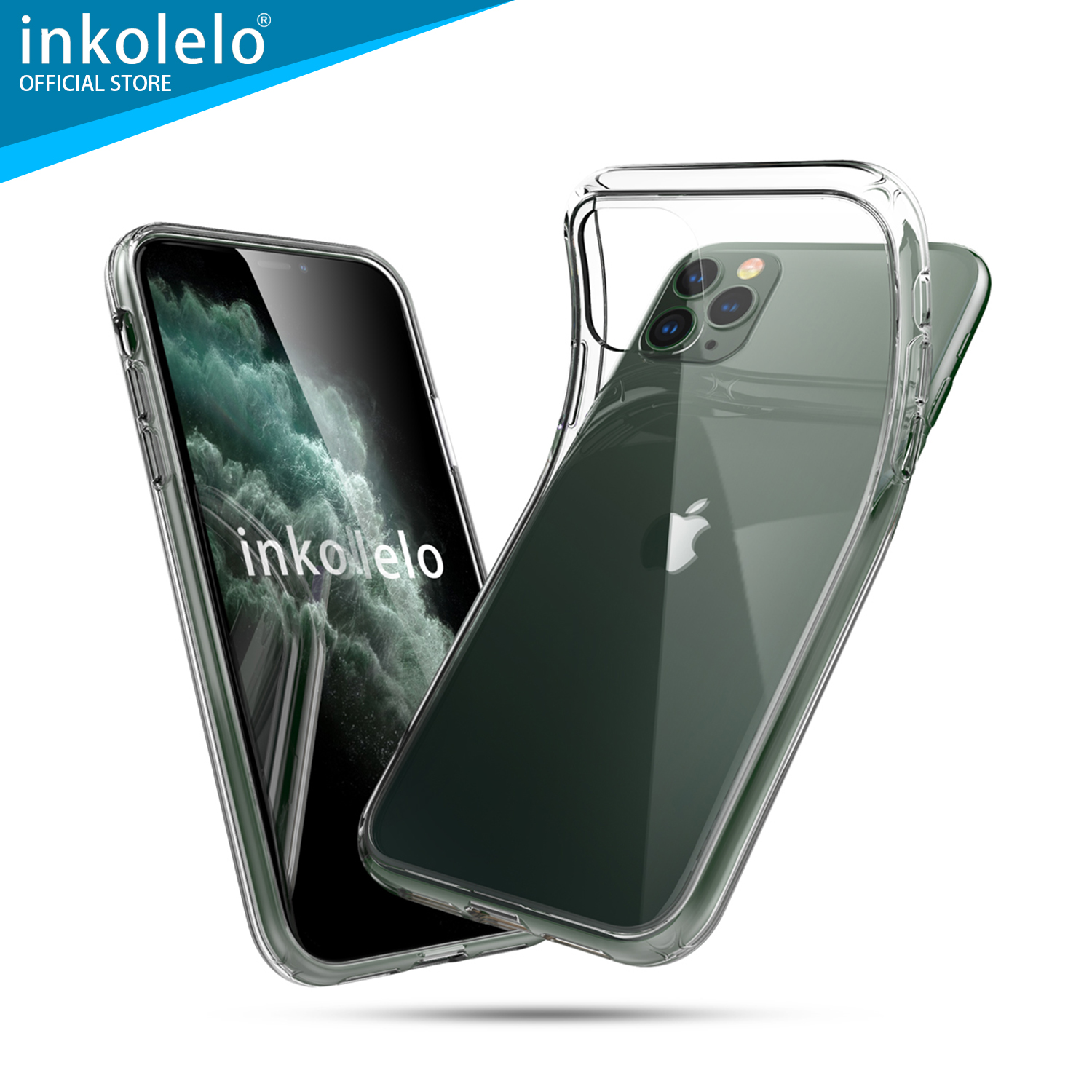 Inkolelo Ốp Lưng iPhone 11 Pro HD Trong Suốt Ốp Lưng Lai Chống Sốc Mỏng Chống Sốc Mỏng Lưng Nhựa PC 