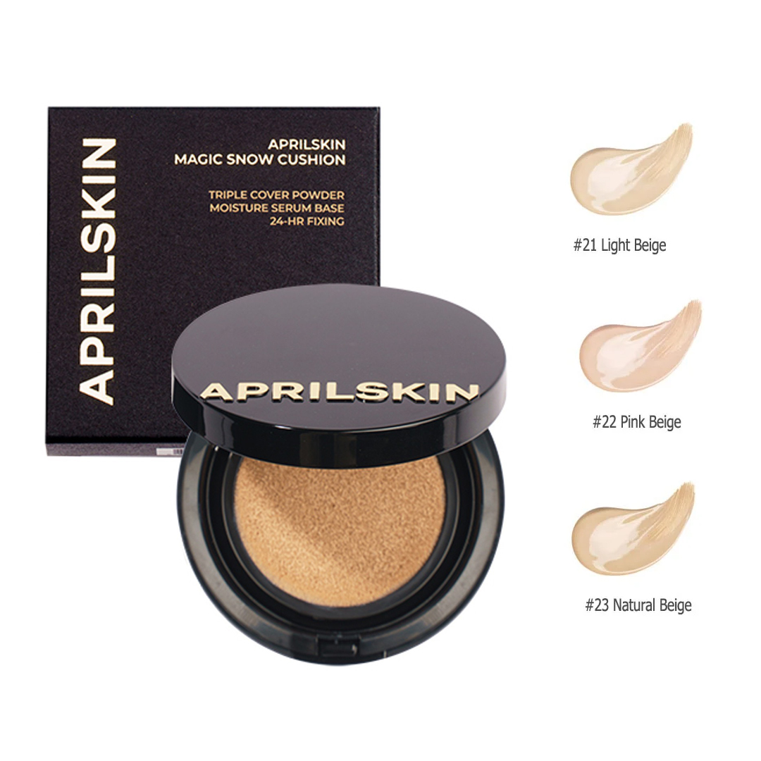 Phấn nước April Skin che khuyết điểm Magic Skin Snow Cushion phiên bản Galaxy 2022 NPP Shoptido