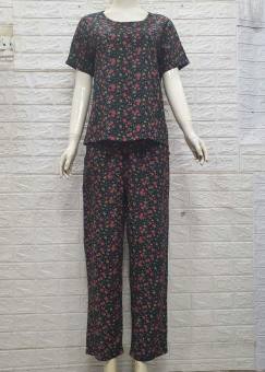 Đồ Bộ Mặc Nhà Đồ Bộ Nữ Tole (Lanh) Nhung Trung Niên Quần Dài Tay Ngắn Có Bigsize