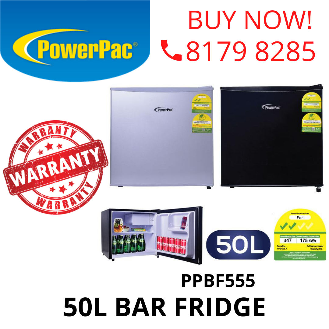 50L Bar Fridge with Lock (PPBF555) - PowerPacSG