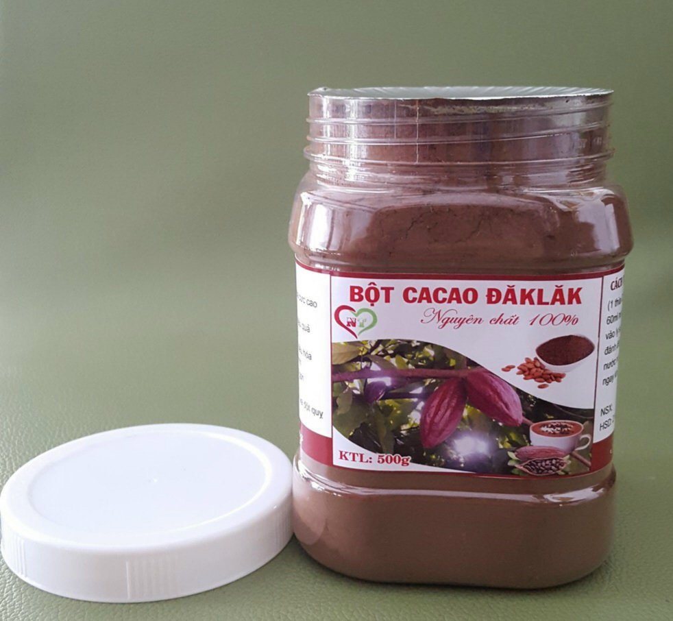 500 gr bột ca cao nguyên chất đak lak - không đường - thơm ngon