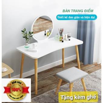 Bàn trang điểm phong cách Hàn Quốc kèm gương, ghế cao cấp, Bàn Trang điểm