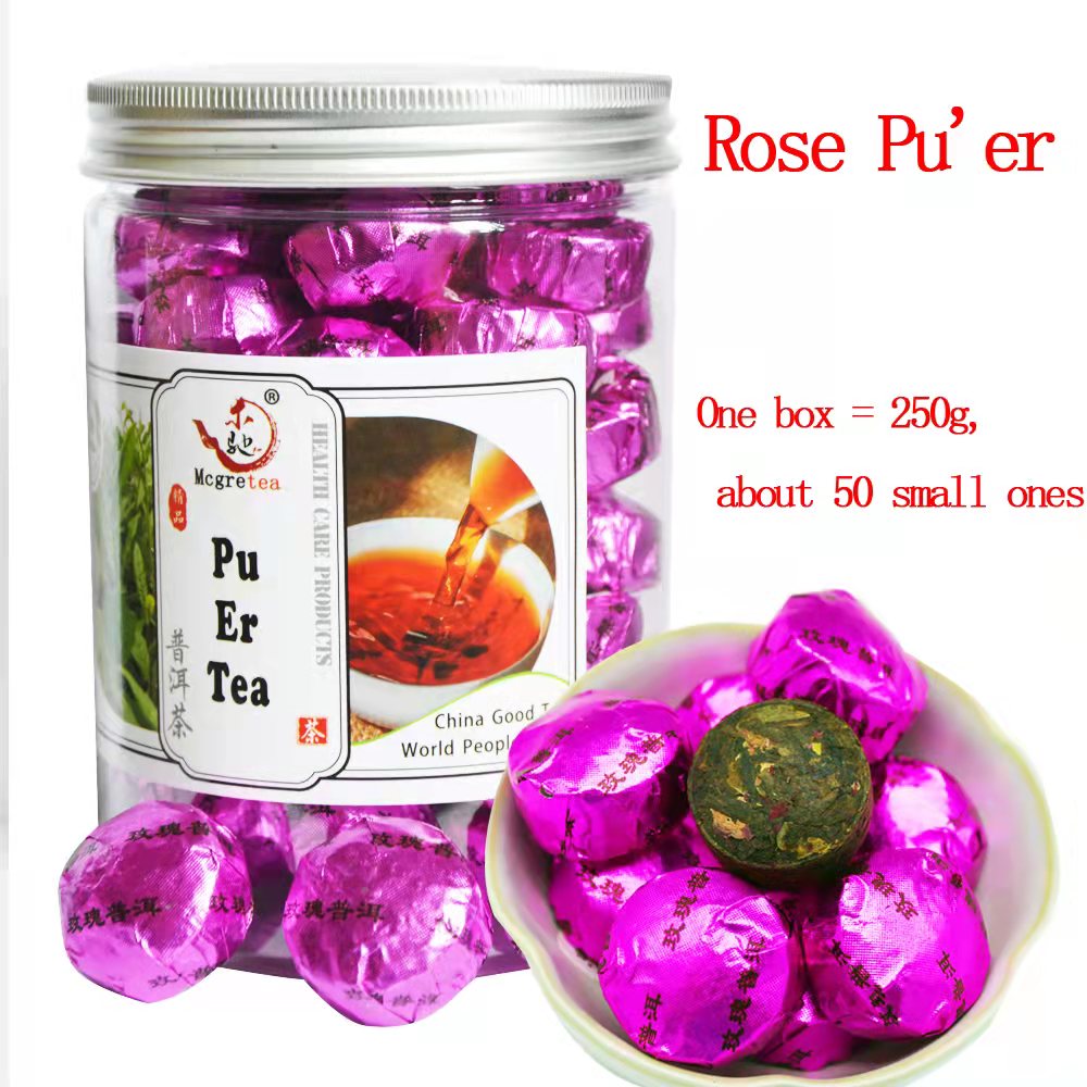 Gambar High quality, fast delivery Yunnan Pu er tea, cooked tea  rose fragrant pu er tea ???????, minismall Tuo rose fragrant tea, tea 250g 500g