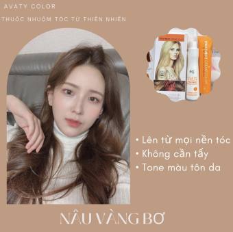 Thuốc nhuộm tóc AVATY màu NÂU VÀNG BƠ từ thiên nhiên