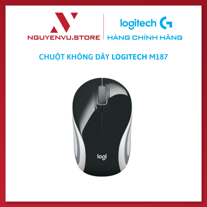 Chuột Không Dây Logitech M187 - Hàng chính hãng