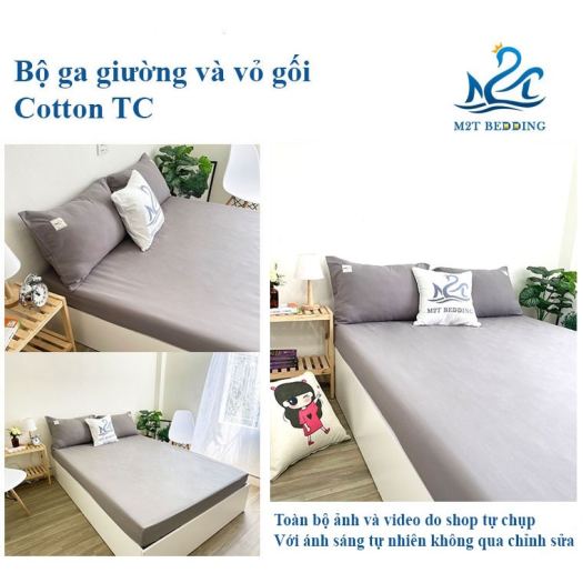 Hot-selling household goods Bộ ga giường và vỏ gối Cotton Tici M2T Bedding ga gối Cotton Hàn Quốc đủ size drap nệm