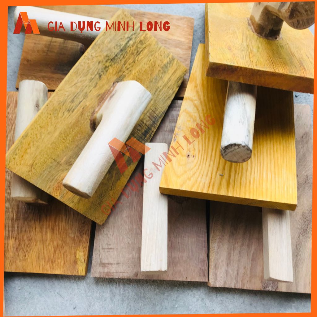 Bàn chà gỗ thợ hồ DÀY, bàn xoa thợ xây làm bằng giá tị, mít lõi, gỗ căm xe, thớ gỗ dày