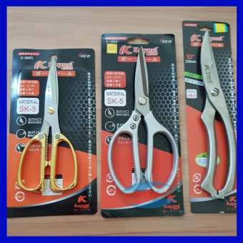 Kéo cắt đa năng Nhật Bản, hợp kim thép cao cấp chống rỉ sét, độ bền tuyệt đối bộ 3 cái kéo Kapusi
