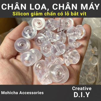 10 cái Đệm cao su Silicon trong suốt giảm chấn chống trượt dùng làm chân loa, chân máy, nội thất, DIY