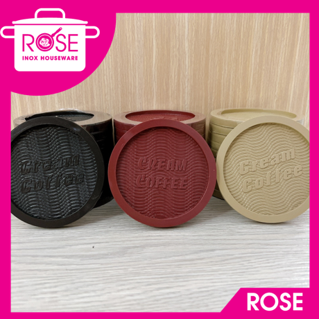 Combo 10 Đế Lót Ly Nhựa Dẻo Cao Cấp