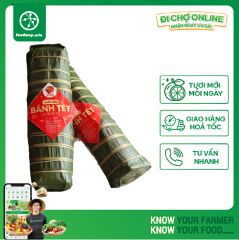 Bánh Tét Làng Chuồn, Đặc Sản Tiến Vua - Nhân Mặn - Đòn 450 - 500g - RedCat