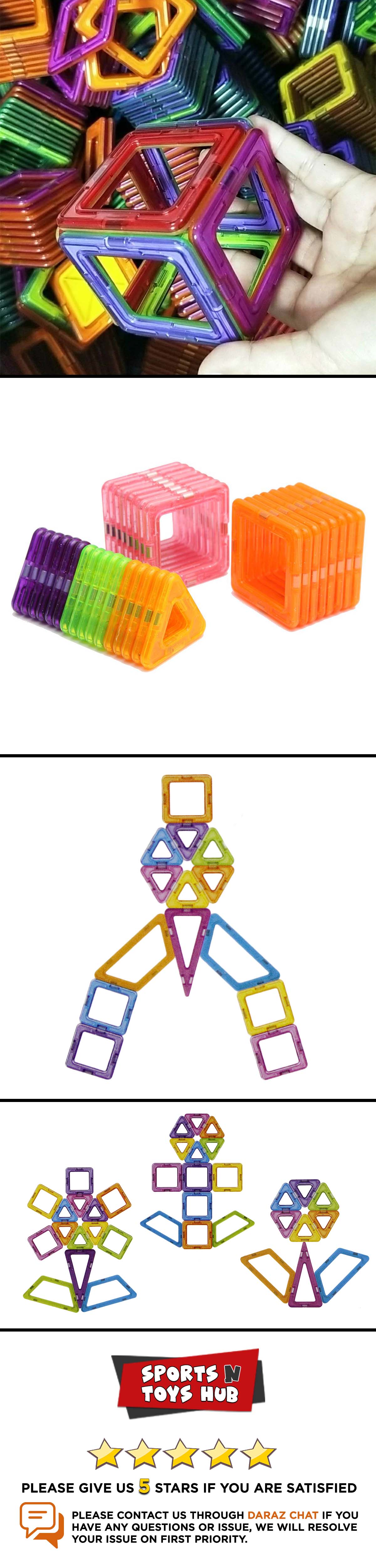 Magnetic Tiles 25 14 Piece Set Kids Magnet Toys, Clear 3D