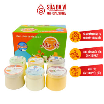 Sữa Chua Mix Ba Vì - Thùng 12 Hũ