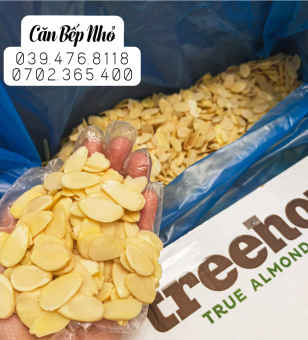 Hạnh nhân lát Mĩ TREEHOUSE gói 100g- size to, dày, ít vỡ- dùng làm bánh, nấu chè rất ngon