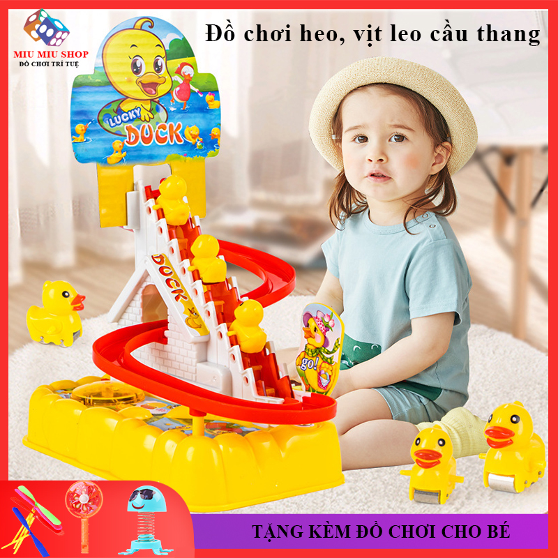 [Tặng Thêm Quà] Đồ Chơi Trẻ Em, Bộ Đồ Chơi Heo Peppa Leo Cầu Thang Có Nhạc Có Đèn Ngộ Nghĩnh Cho Bé, Bảo Hành 3 Tháng