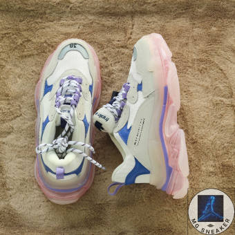 Giày Thể thao Sneaker Ba len đế khí trắng xanh tìm