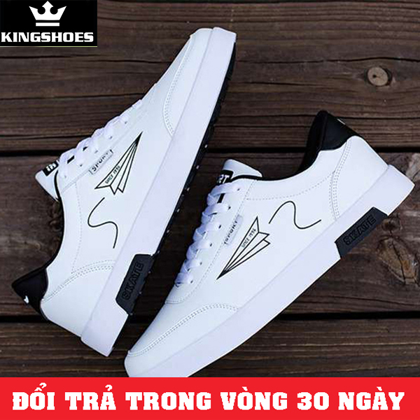 Giày nam thể thao sneaker ADAM SHOP trắng đẹp cổ cao cho học sinh đi học đi làm cao cấp Mã CDT-1