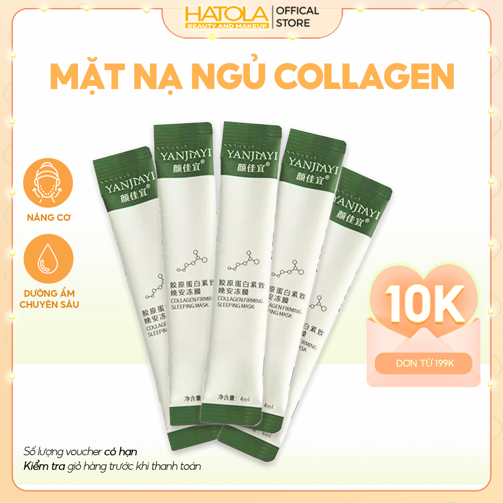Mặt nạ ngủ thạch Collagen YANJIAYI giúp nâng cơ mặt bổ sung collagen, dưỡng ẩm, phục hồi làn da MNN