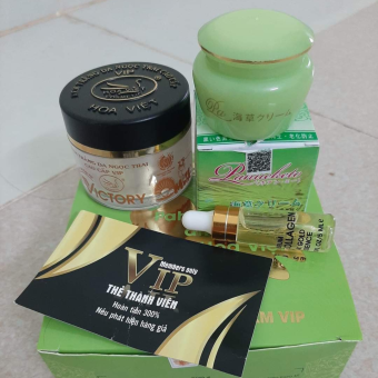 Kem nám hoa việt mờ nám, tàn nhang dưỡng trắng da (kem hải thảo, pahueketo và victory hoa việt)