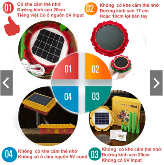 Đài Niệm Phật Hoa Sen Năng Lượng Mặt Trời chịu nắng mưa