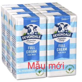 thùng 24 hộp Sữa tươi nguyên kem devon dale 200ml