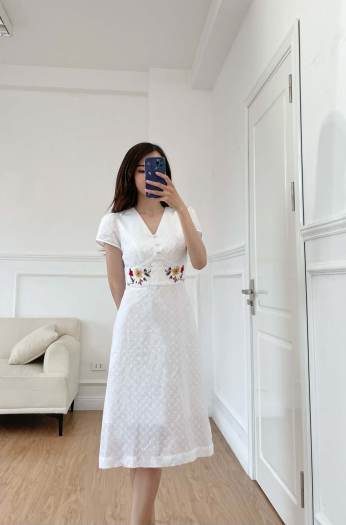 Váy hè cho bé gái 1-10 tuổi sát nách hàng thiết kế màu trắng cổ sen bèo,  Đầm trắng trẻ em vải thô hạt gạo nhẹ mát - Giá Sendo khuyến mãi: