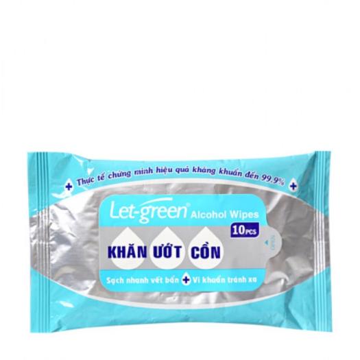 [HCM] Khăn ướt cồn Letgreen 10 miếng