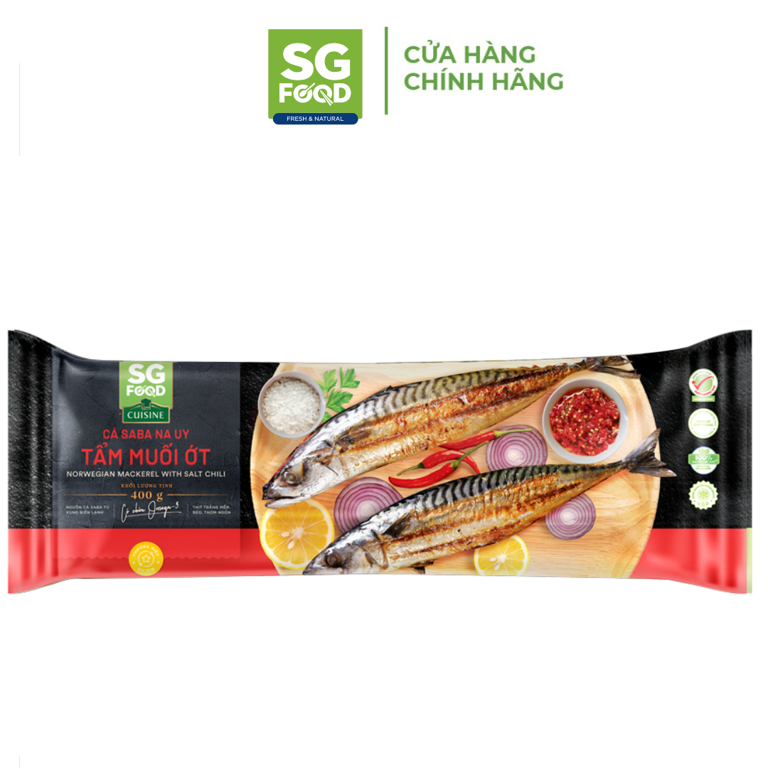 Cá Saba Na Uy SG Food tẩm muối ớt 400g