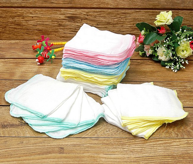Combo 20 khăn xô, khăn sữa 4 lớp cho bé sơ sinh, khăn sữa cho bé sơ sinh, khăn sữa em bé nova shop 109