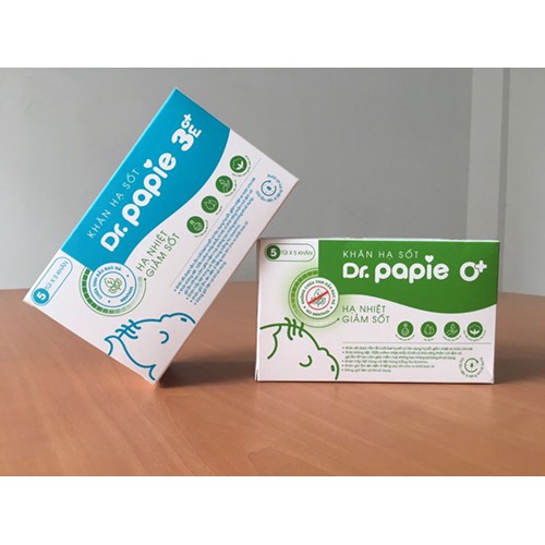 Khăn hạ sốt dr.papie 0+/3m+