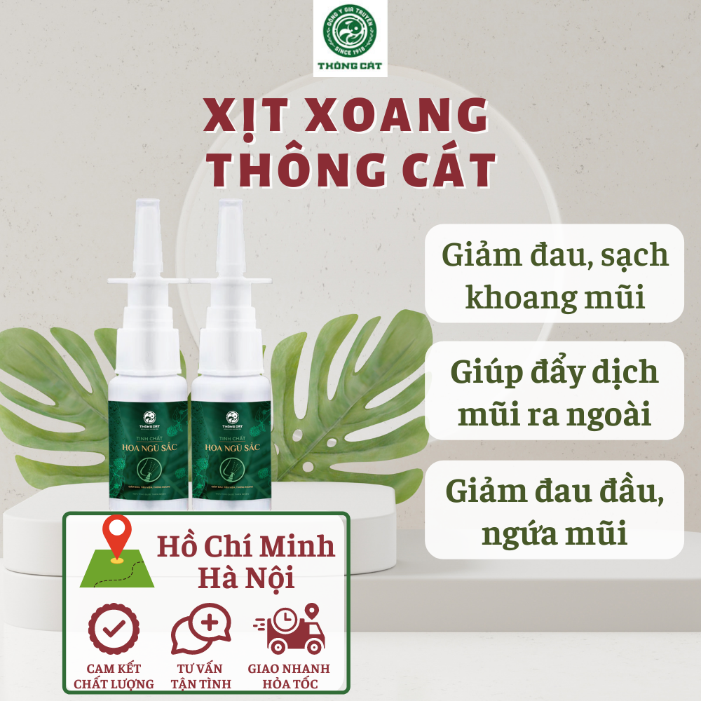 XỊT HỖ TRỢ VIÊM XOANG ĐÔNG Y GIA TRUYỀN THÔNG CÁT (SINCE 1918)- Hết ngứa mũi, viêm mũi dị ứng nhanh chóng, hiệu quả