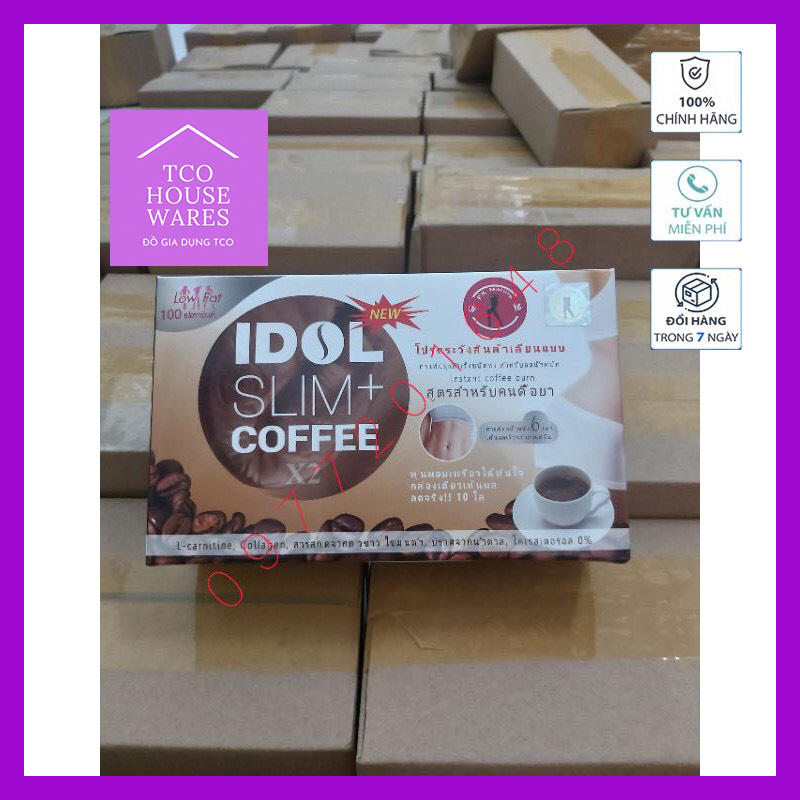 Hộp cafe giảm cân idol slim an toàn hiệu quả - 10 gói - - hộp cafe giảm cân - hộp cafe giảm cân