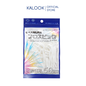 Tăm chỉ xỉa răng nha khoa Okamura túi 50 cây Nhật Bản, làm sạch răng miệng hiệu quả nhanh chóng - KALOOK