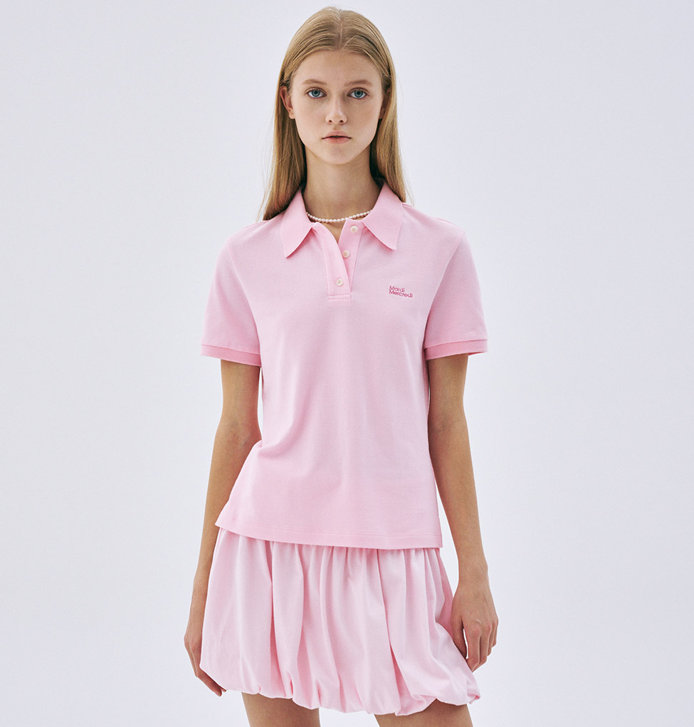 [IVE AnYujin PICK] MARDI MERCREDI SLIM FIT ESSENTIAL PIQUET T SHIRT