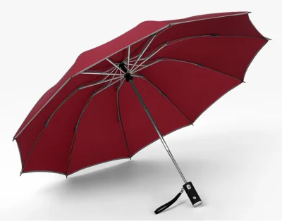 Inverted Umbrella Windproof Compact Reverse Folding Umbrella with Reflective Stripe (3)
