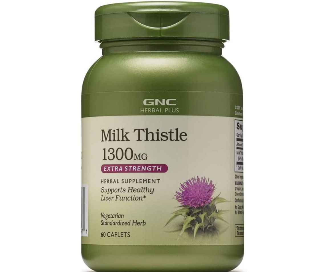 GNC Milk Thistle 1300mg Extra Strength - Viên uống bổ gan, thải độc gan 60 viên USA