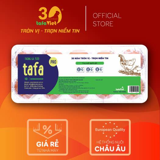 TRỨNG GÀ TƯƠI PRO - HỘP 10 TRỨNG
