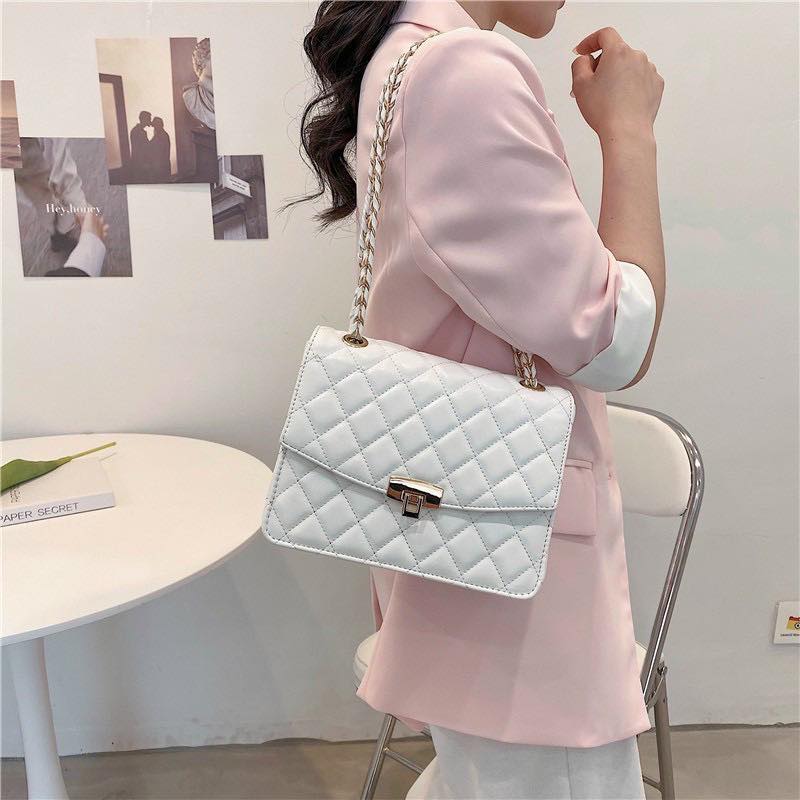 Túi trần trám size 24 (link 4 màu: blue nude đen hồng phấn) túi đeo chéo nữ đẹp CK2-70150587